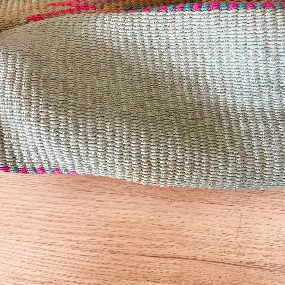 Vintage Woven Raffia Should Bag Tote Oversized Boho Countrycore Market Beach - Picture 7 of 8